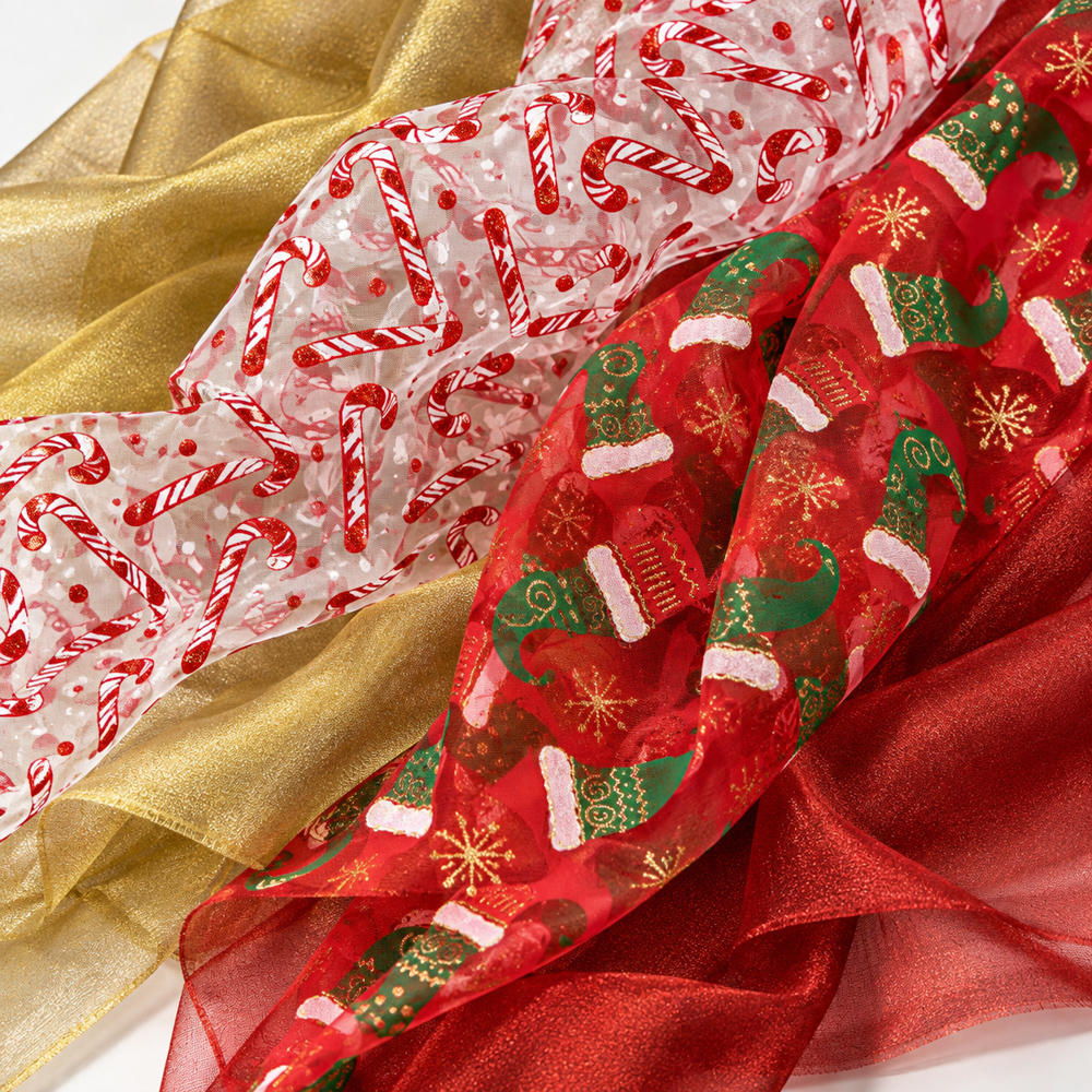 Organza Fabrics Christmas