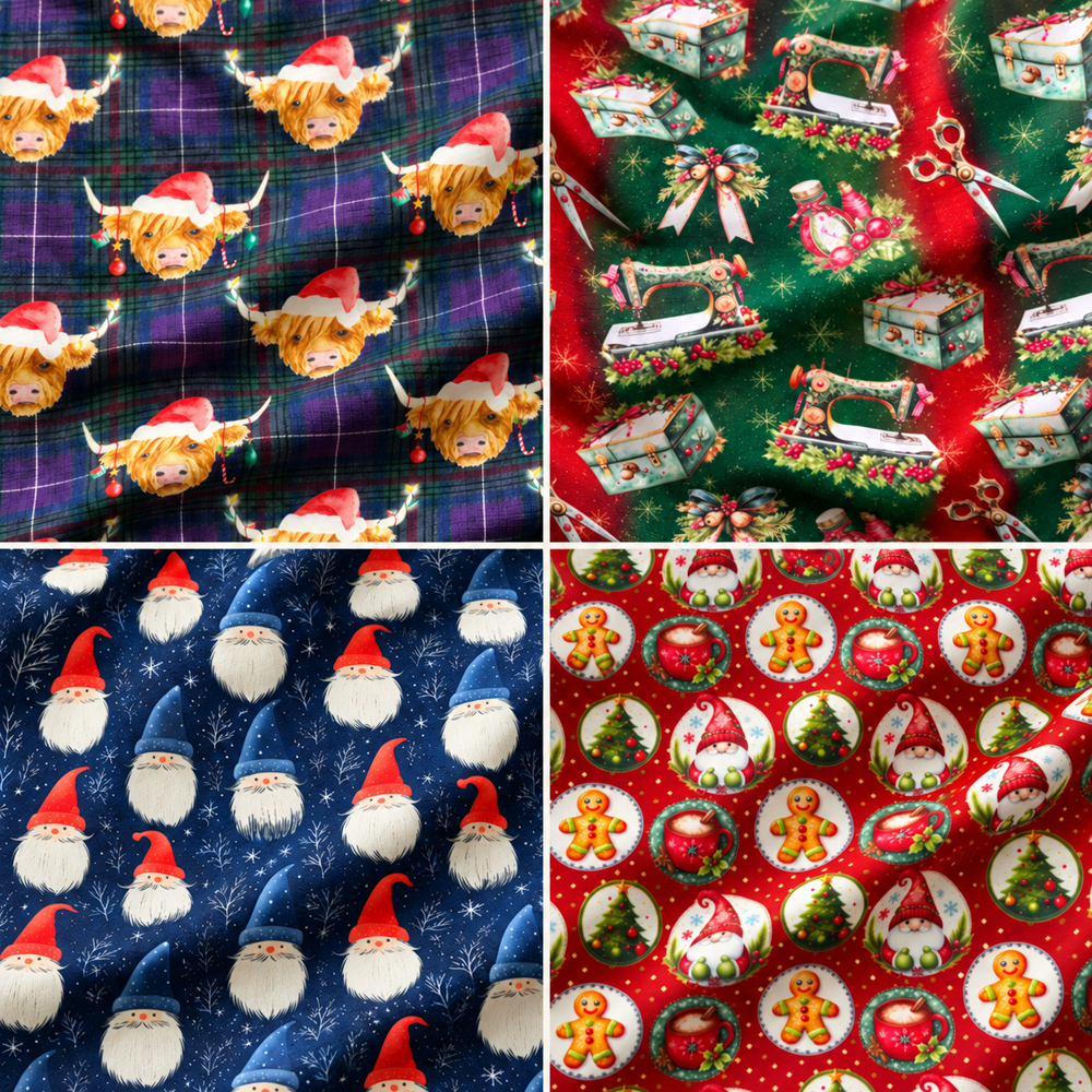 Polycotton Digital Prints Christmas